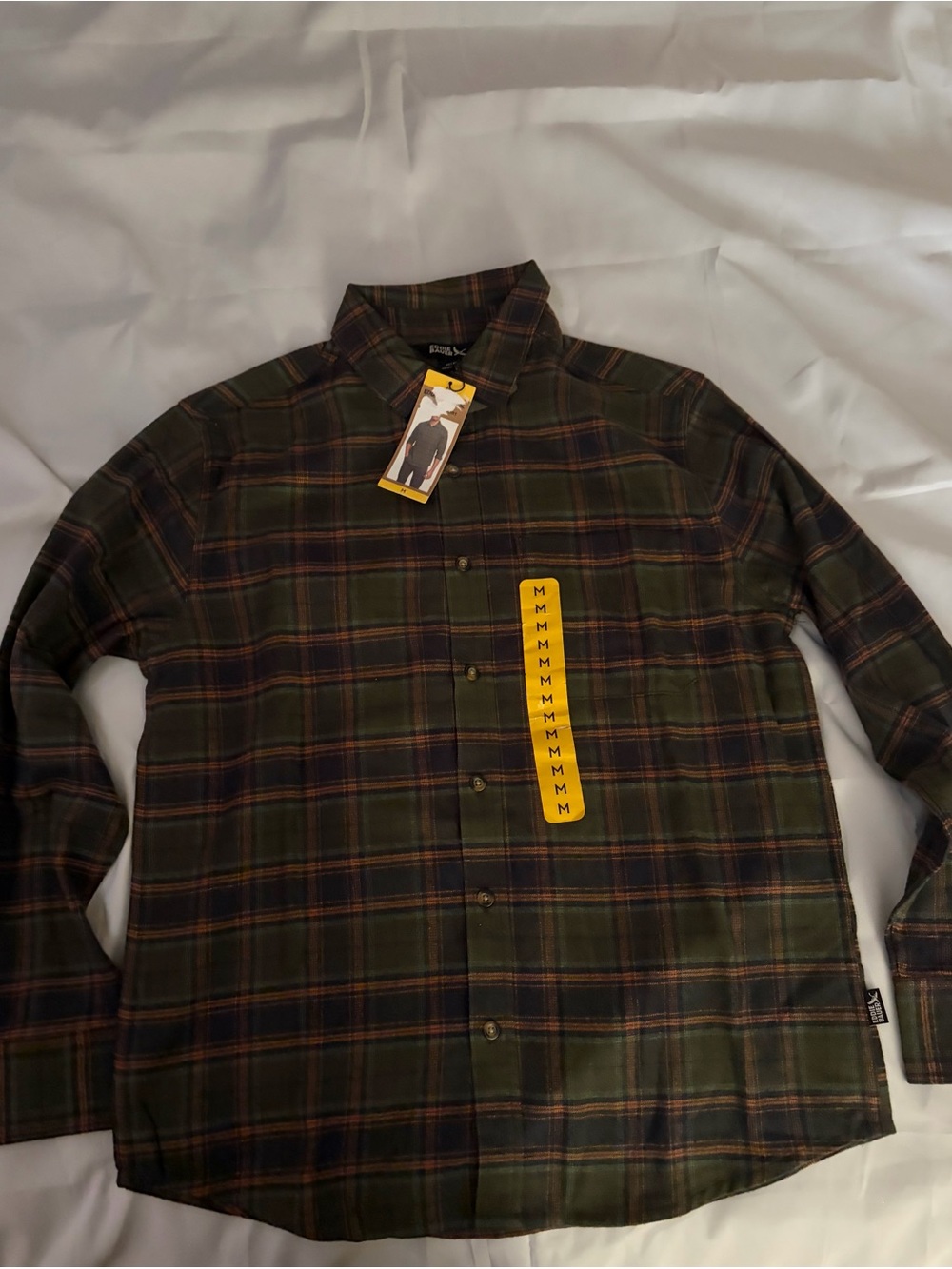 Men's Eddie Bauer Green Plaid Button-Up Shirt - Medium #0145
